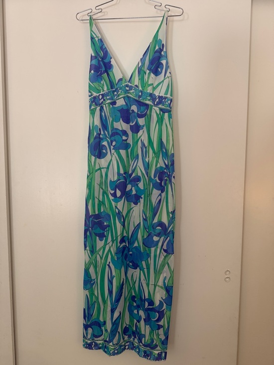 Emilio Pucci Other - Vintage Emilio Pucci // Formfit Rogers Maxi Slip / Dress 70s Blue Green Floral S